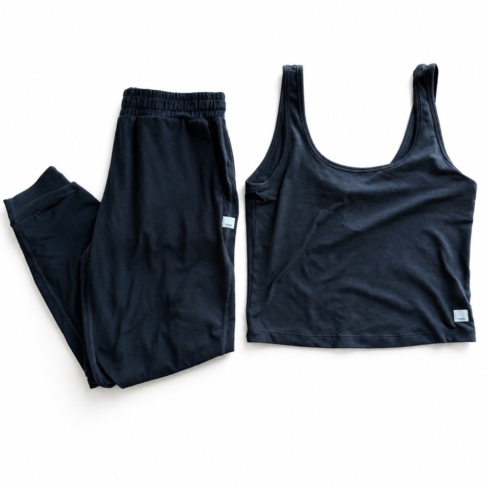 VUORI Women's Performance Joggers SIZE SMALL + Crop Top SIZE MEDIUM Athletic Set